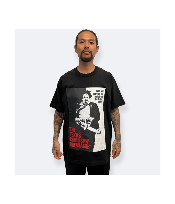 THE TEXAS CHAINSAW MASSACRE / CREW NECK T-SHIRT (TYPE-2)【BLACK
