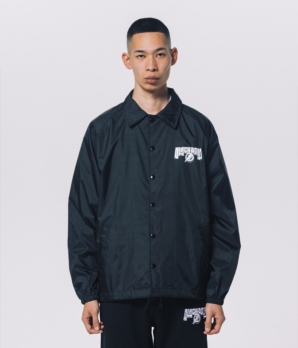 B.D.B COACH JACKET【BLACK/WHITE】