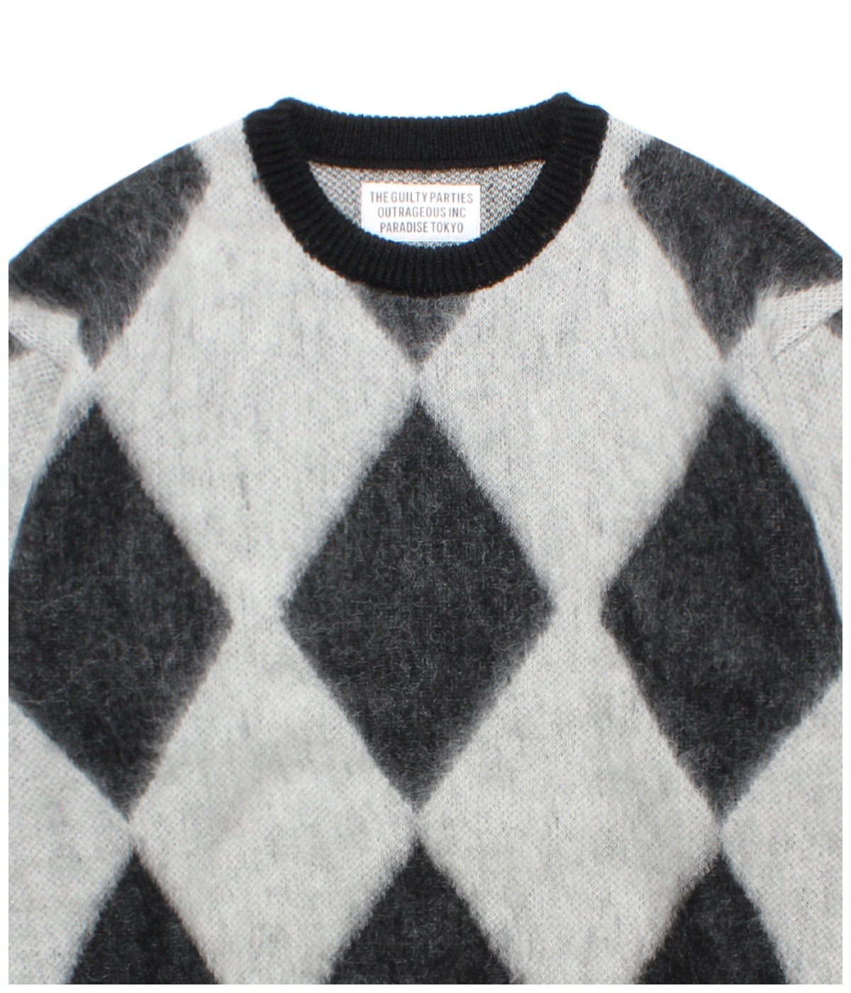 DIAMOND MOHAIR KNIT SWEATER【WHITE】｜WACKO MARIA｜MELTING POT