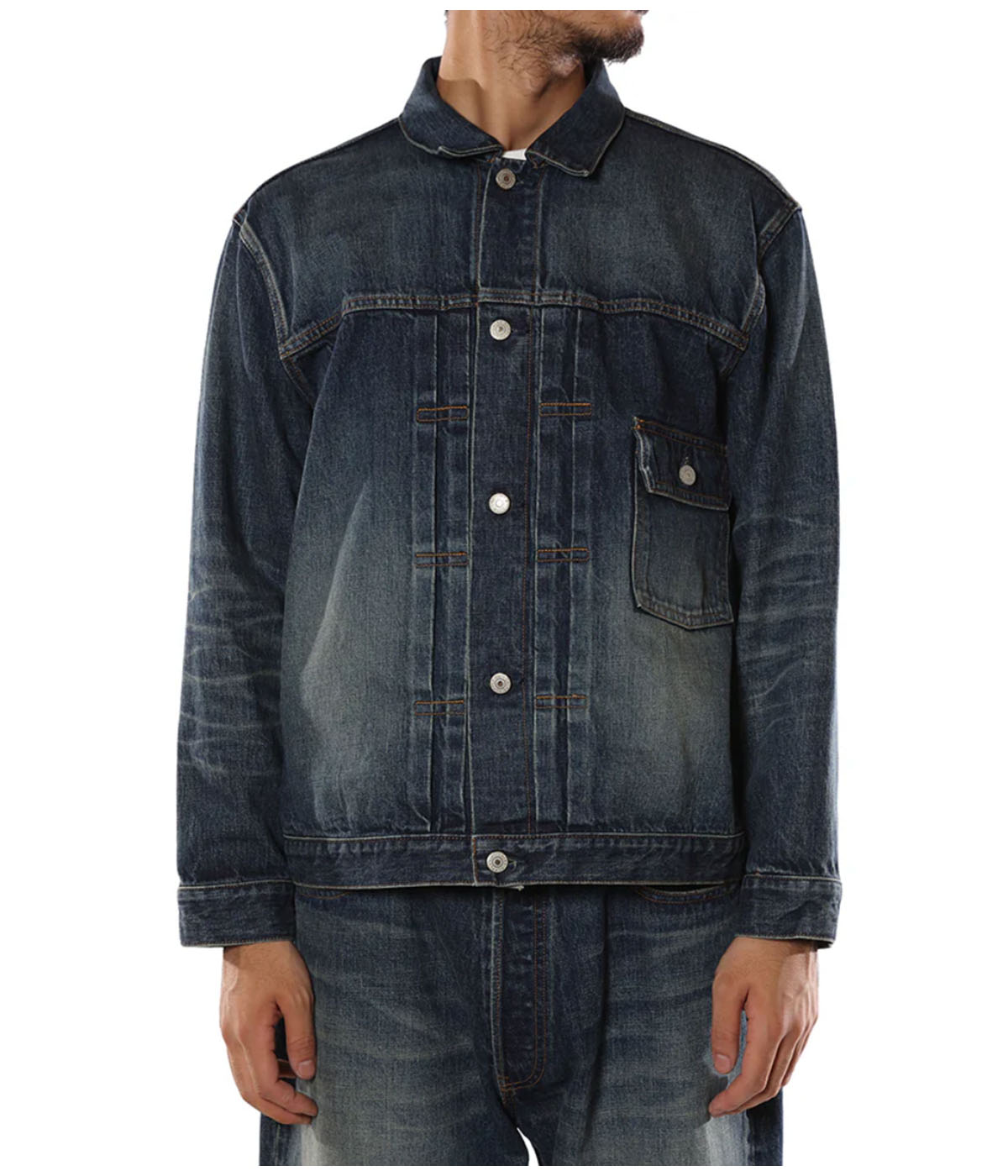 1st TYPE DENIM JACKET -USED- 【USED INDIGO BLUE】