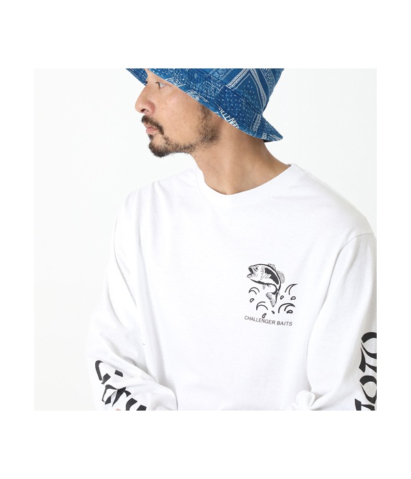 xGary YAMAMOTO L/S BAITS TEE【WHITE】