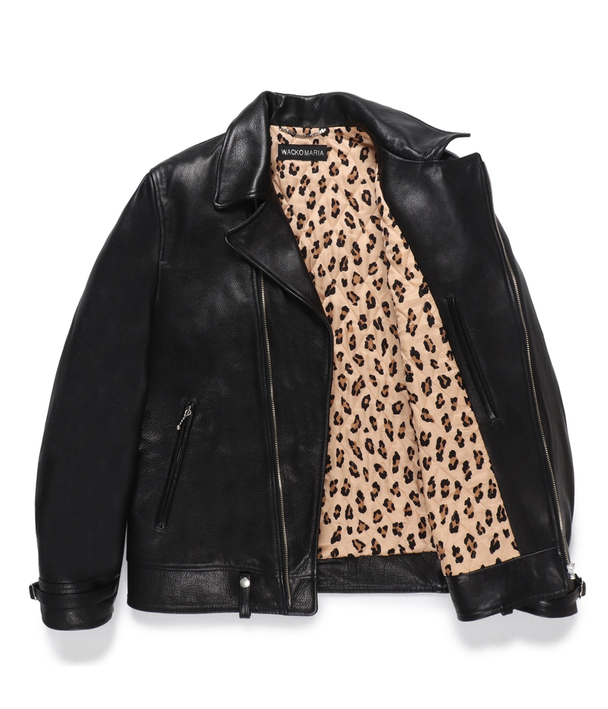 LEATHER DOUBLE RIDERS JACKET (TYPE-2)【BLACK】｜WACKO MARIA