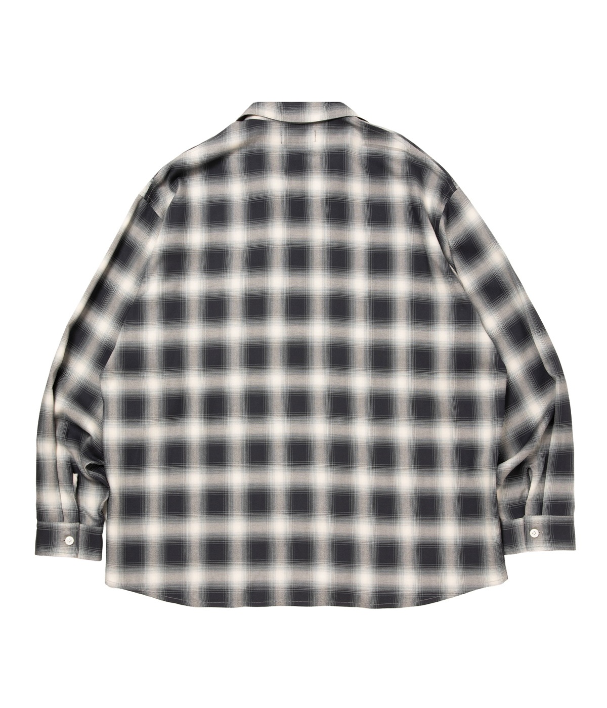 R9 OMBRE CHECK SHIRT【BLACK】