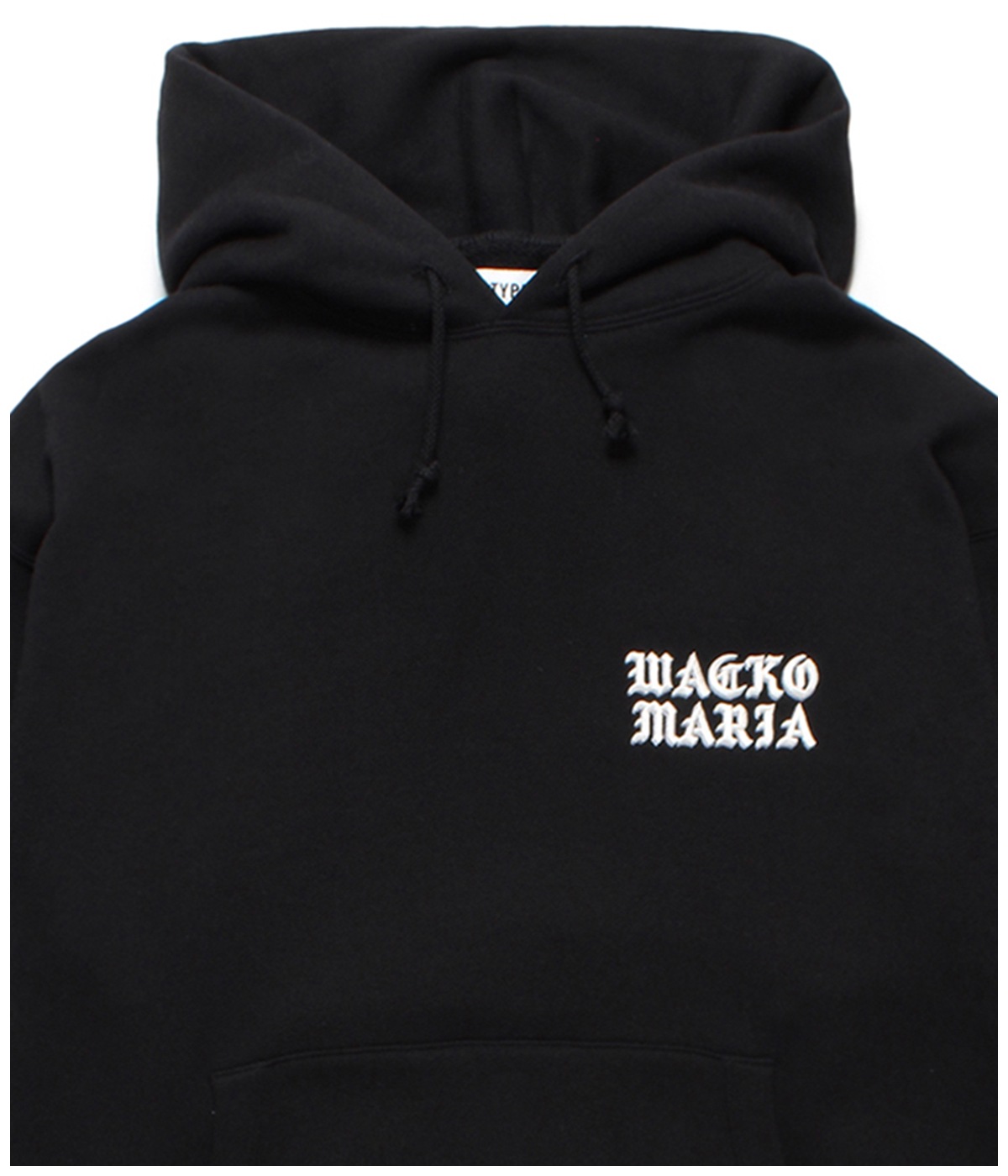 MIDDLE WEIGHT PULLOVER HOODED SWEAT SHIRT (TYPE-2)【BLACK】｜WACKO