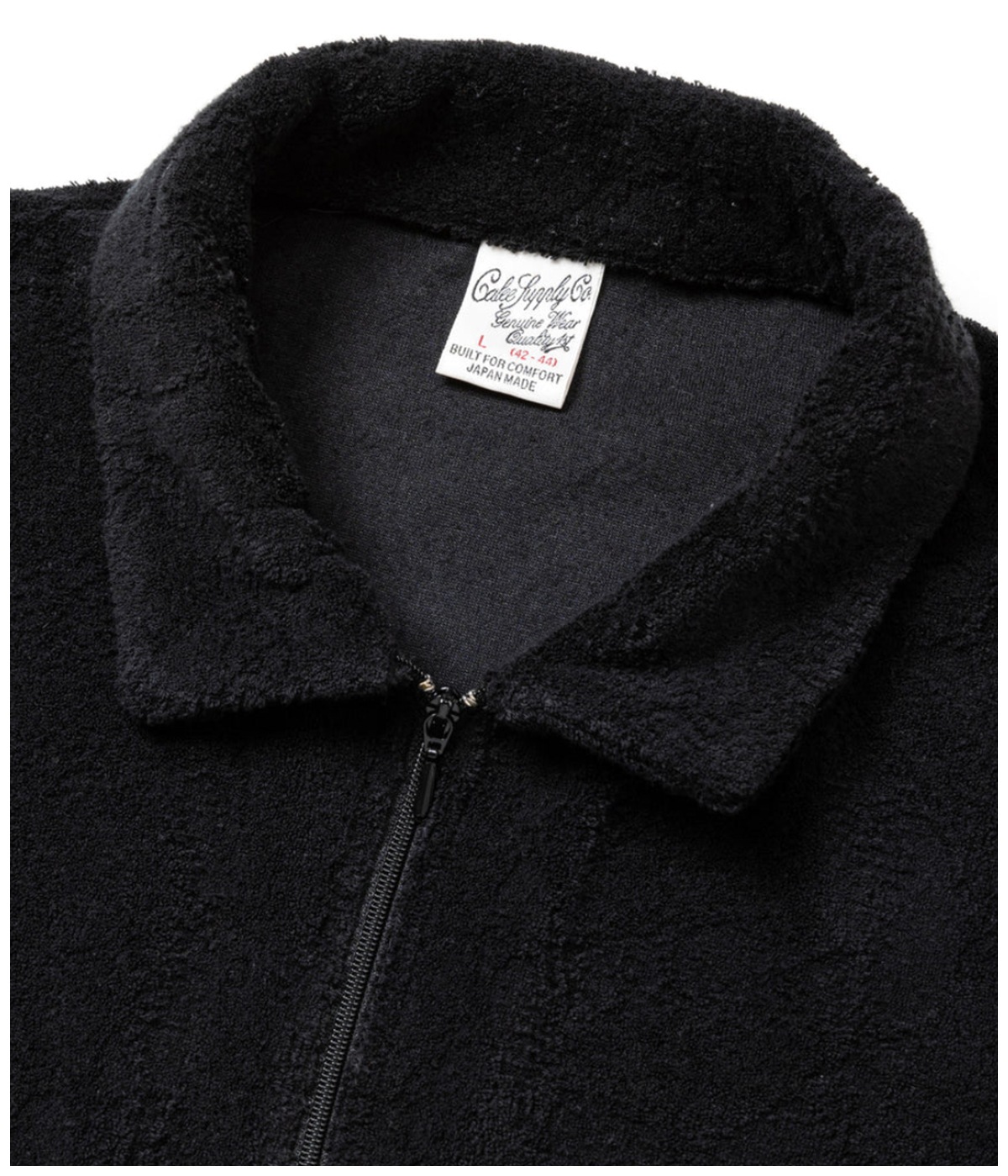 SNAKE PATTERN JACQUARD PILE POLO【BLACK】