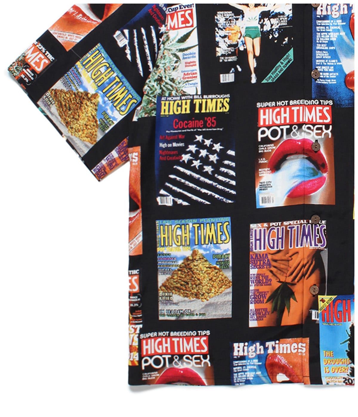 HIGHTIMES / HAWAIIAN SHIRT【BLACK】