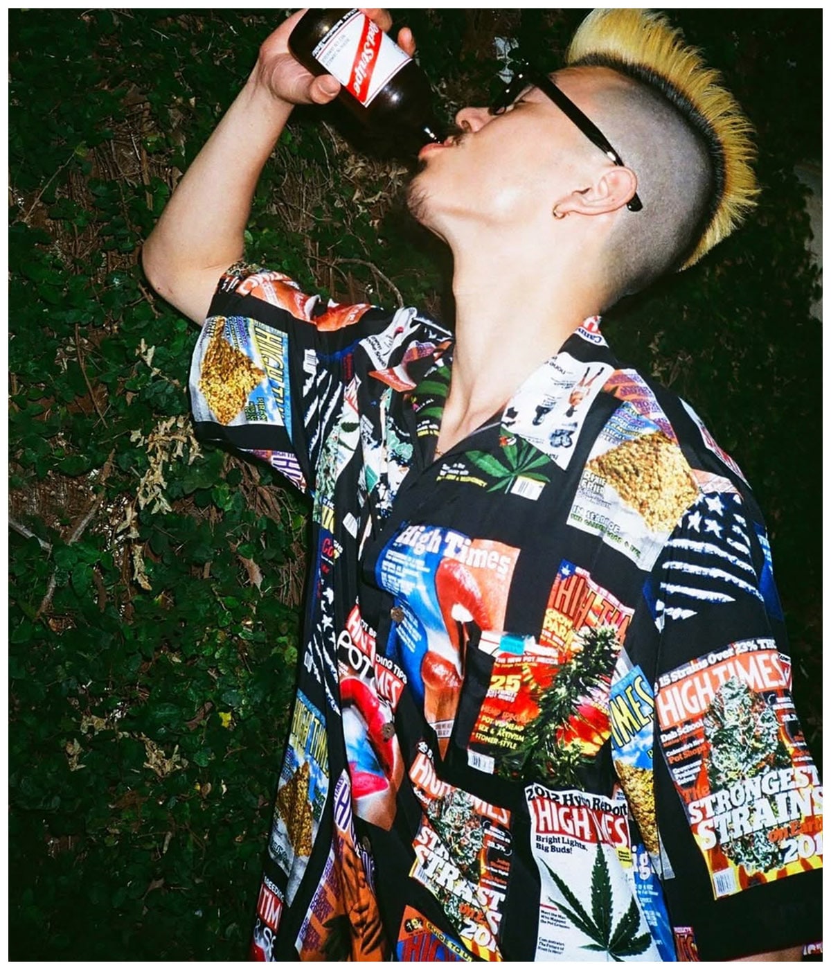 HIGHTIMES / HAWAIIAN SHIRT【BLACK】