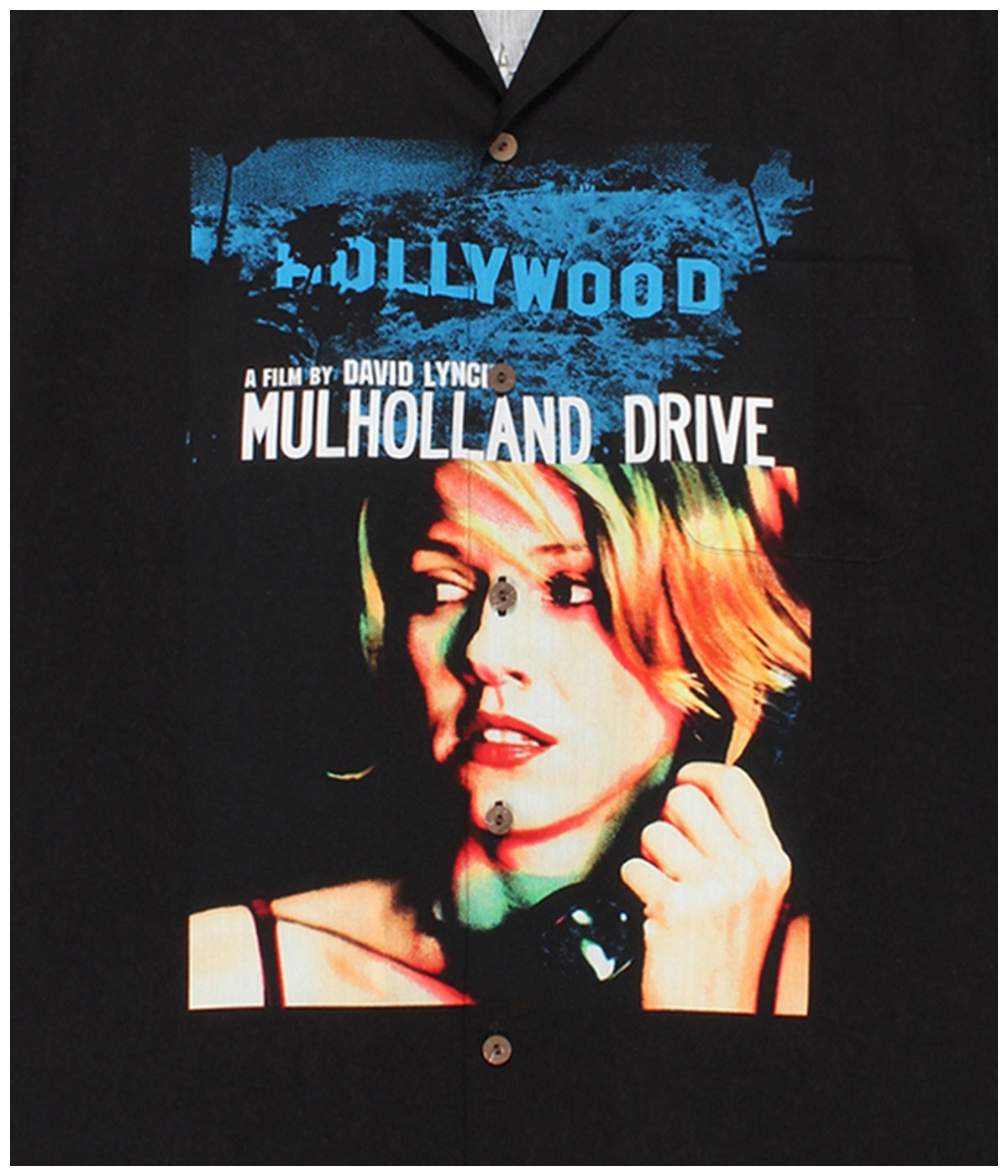 MULHOLLAND DRIVE / 50'S OPEN COLLAR SHIRT (TYPE-3)【BLACK】