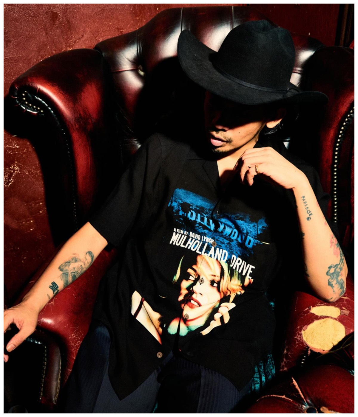 MULHOLLAND DRIVE / 50'S OPEN COLLAR SHIRT (TYPE-3)【BLACK】｜WACKO