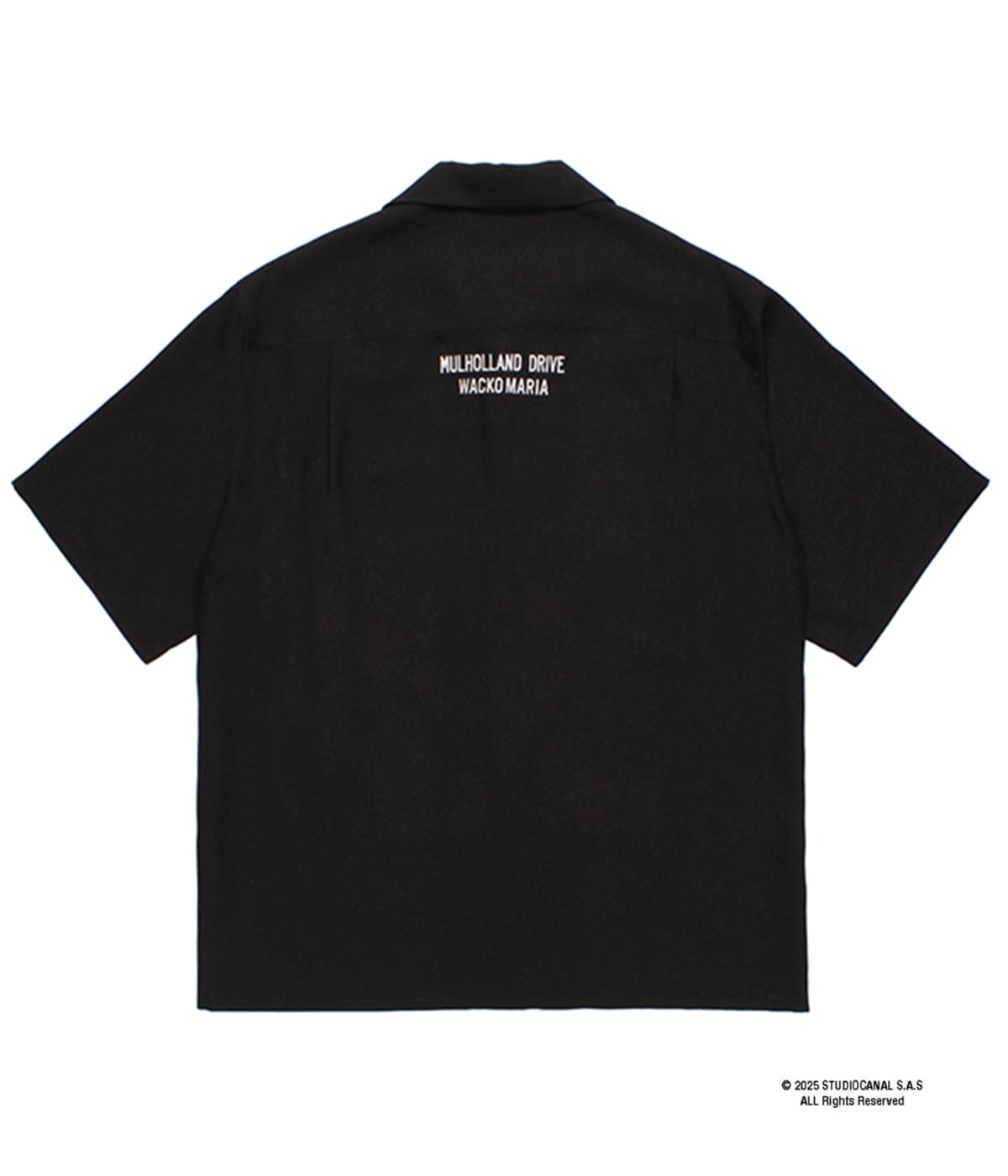 MULHOLLAND DRIVE / 50'S OPEN COLLAR SHIRT (TYPE-3)【BLACK】｜WACKO