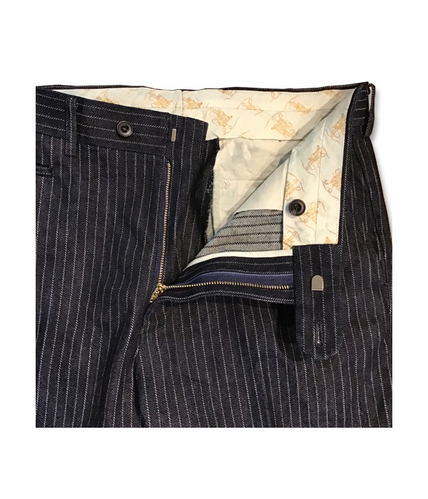 KAIHARA STRIPE DENIM STANDARD PANTS