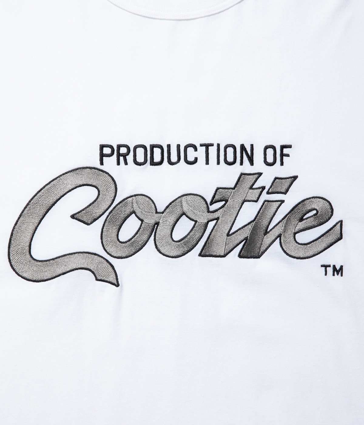 Embroidery Oversized S/S Tee (PRODUCTION OF COOTIE)【OFF WHITE