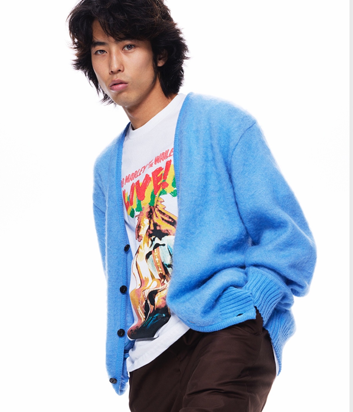 BOB MARLEY / CREW NECK T-SHIRT【WHITE】｜WACKO MARIA｜MELTING POT