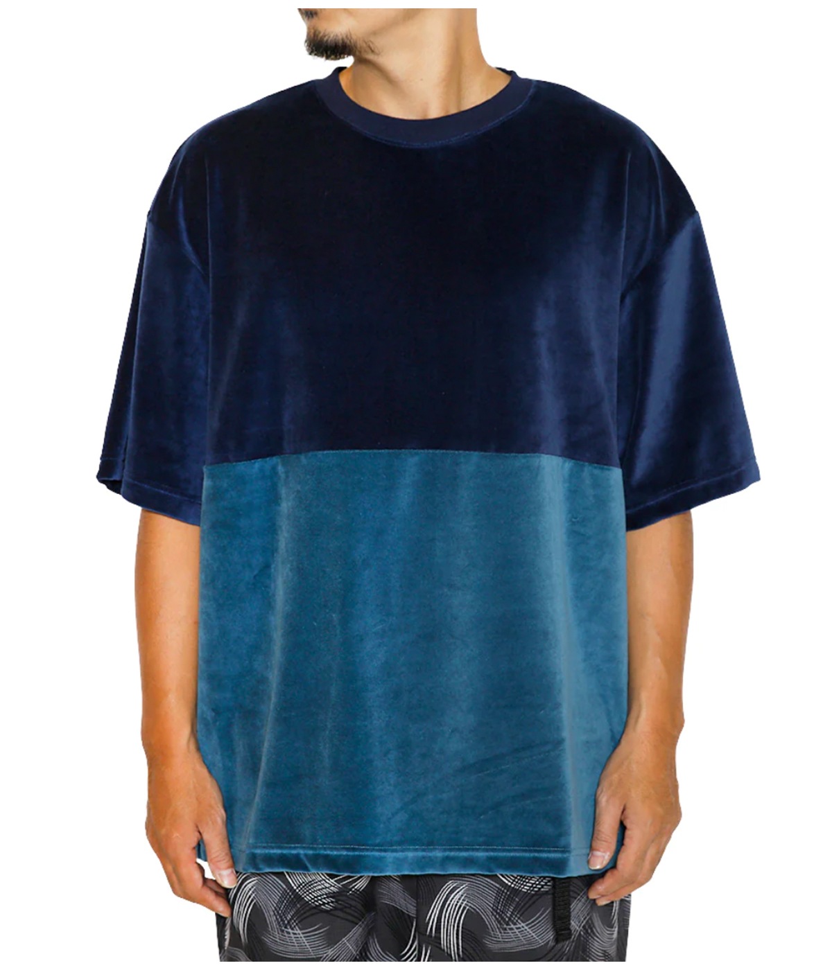 BICOLOR VELOUR DROP SHOULDER CS【3 Colors Available】