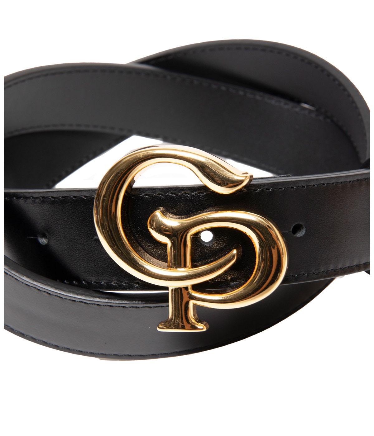 Symbol Buckle Leather Belt【GOLD】