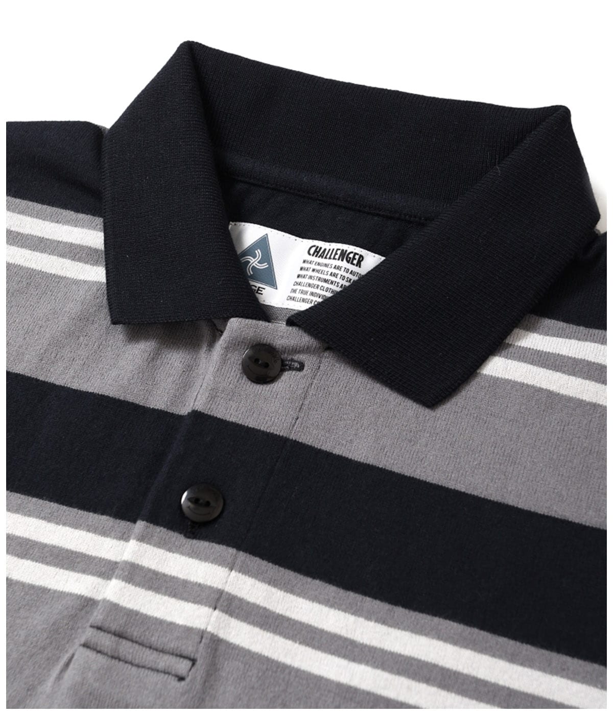 S/S BORDER POLO【GRAY-BLACK】｜CHALLENGER｜MELTING POT（正規