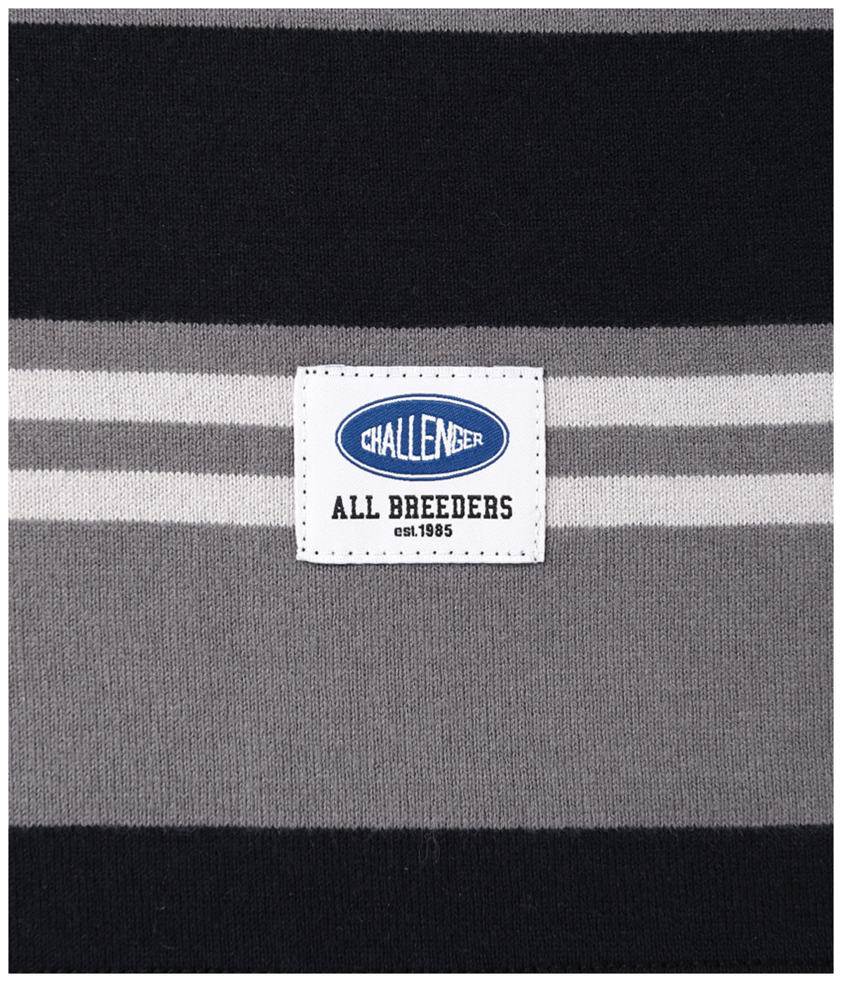 S/S BORDER POLO【GRAY-BLACK】