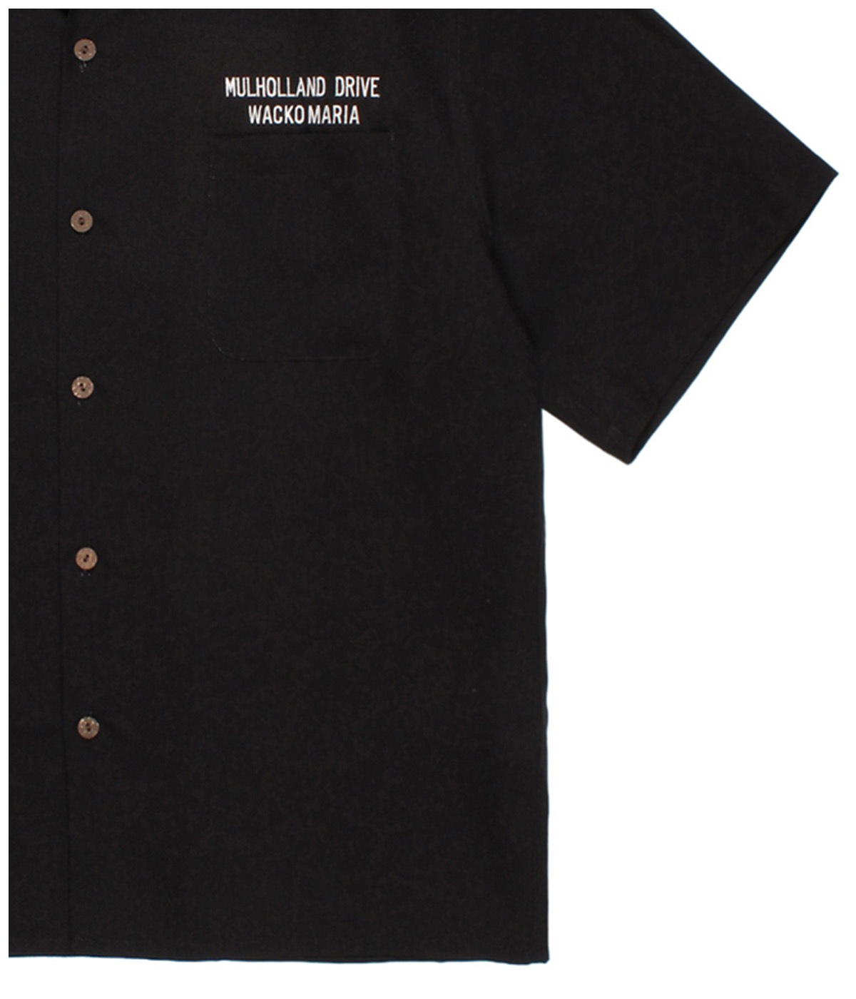 MULHOLLAND DRIVE / 50'S OPEN COLLAR SHIRT (TYPE-2)【BLACK】