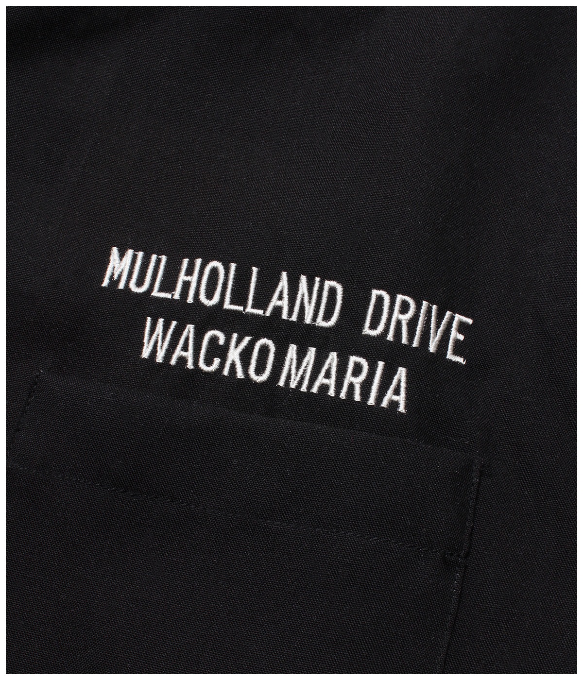 MULHOLLAND DRIVE / 50'S OPEN COLLAR SHIRT (TYPE-2)【BLACK】