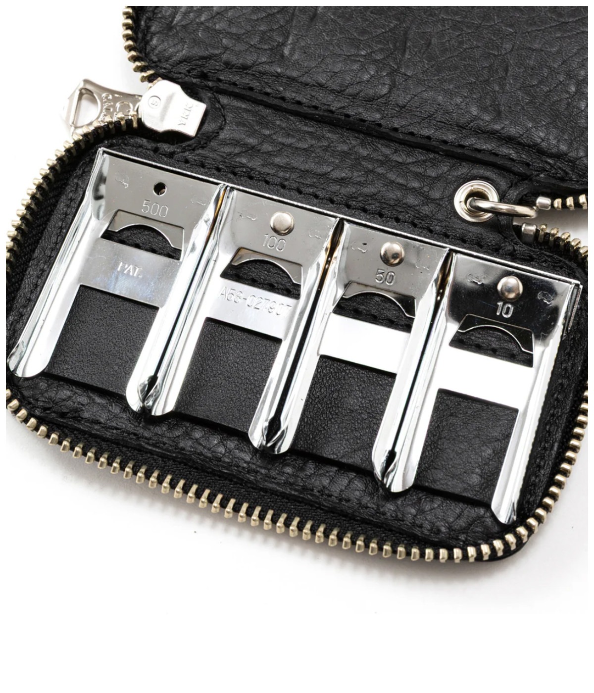 STUDS LEATHER COIN CASE【BLACK】｜CALEE｜MELTING POT（正規取扱店