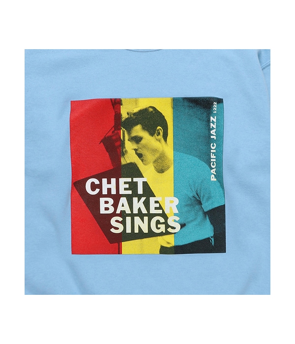 WACKO MARIA CHET BAKER スウェット BLUE WACKO MARIA (ワコマリア) CHET BAKER / CREW NECK SWEAT SHIRT