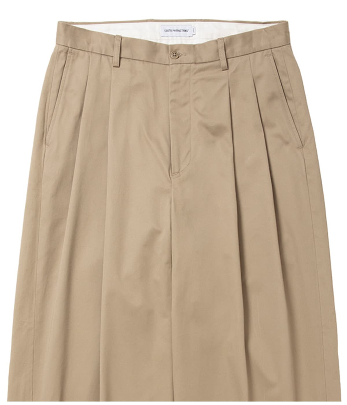 Cotton Twil 2 Tuck Trousers【BEIGE】