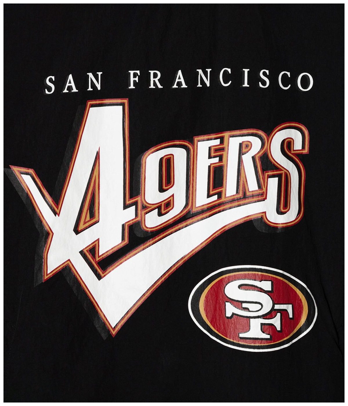 × NFL 49ERS S/S NYLON GAME SHIRT【BLACK】