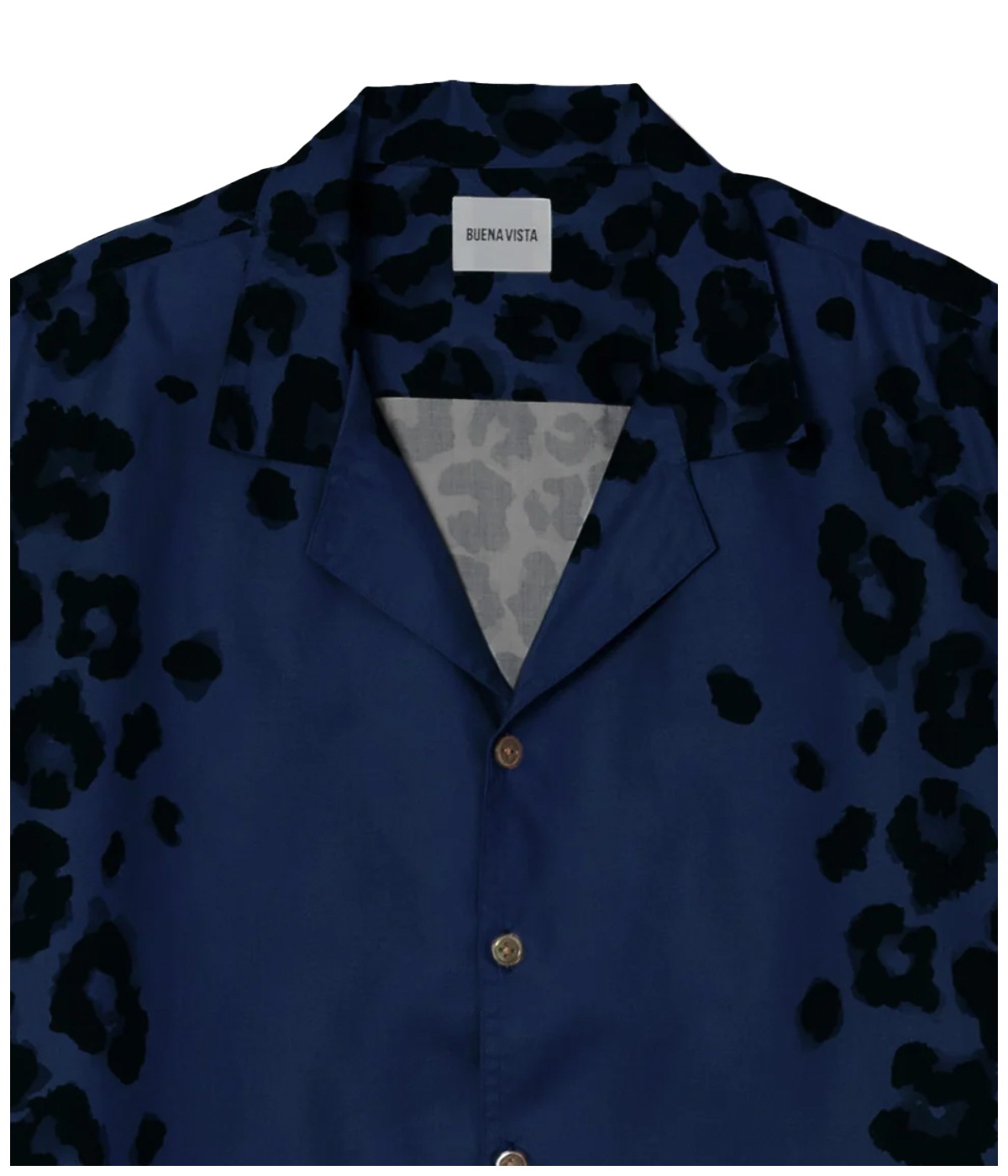 LEOPARD BOWLING SHIRT【NAVY】