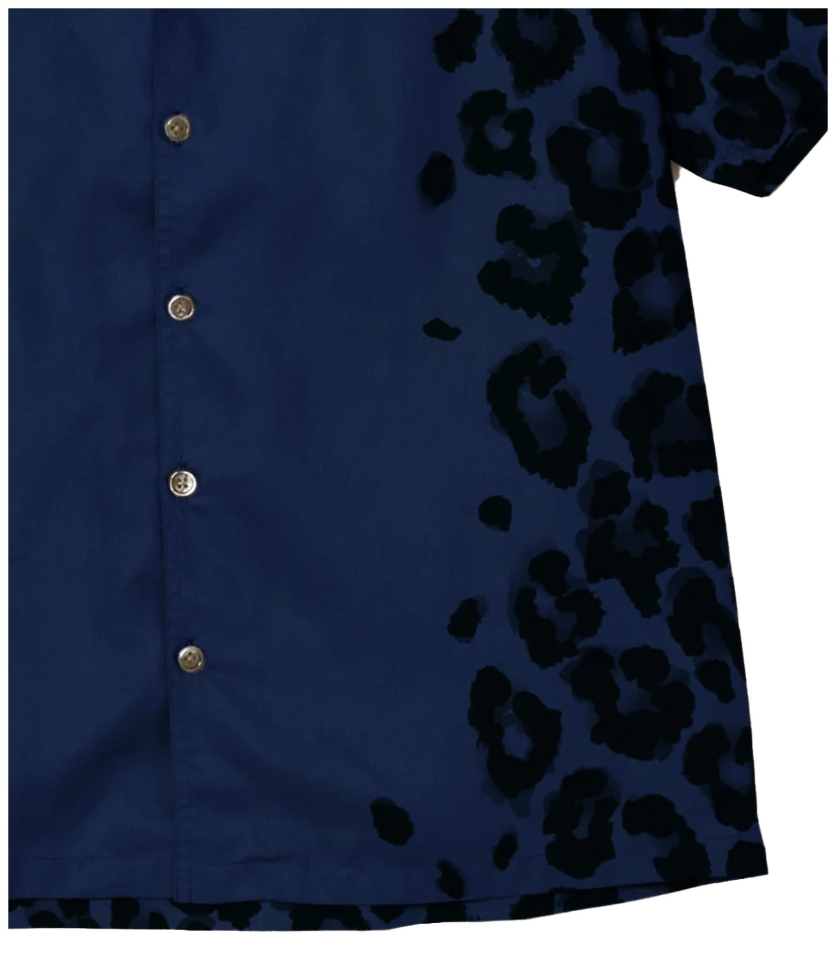 LEOPARD BOWLING SHIRT【NAVY】