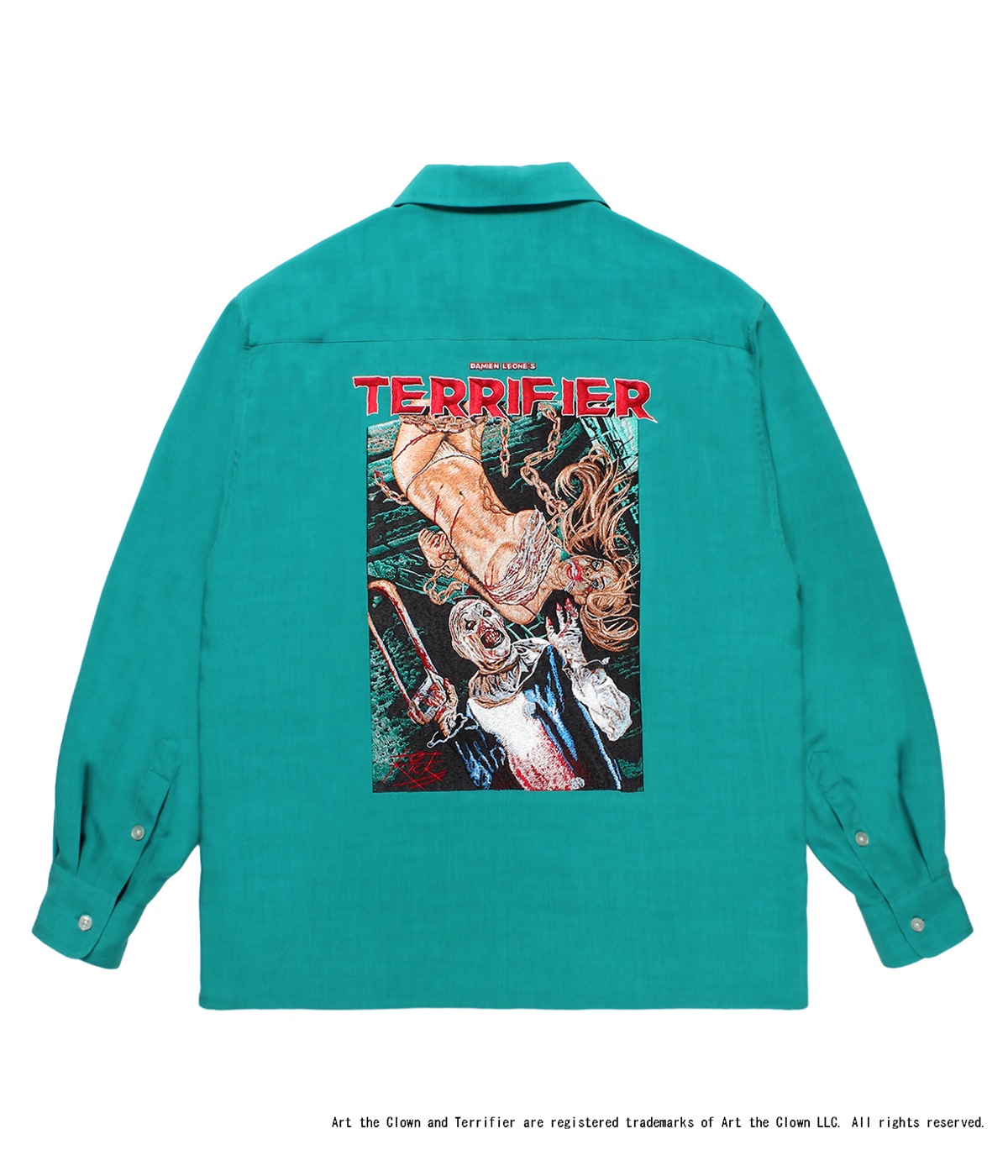 TERRIFIER / 50'S OPEN COLLAR SHIRT【GREEN】