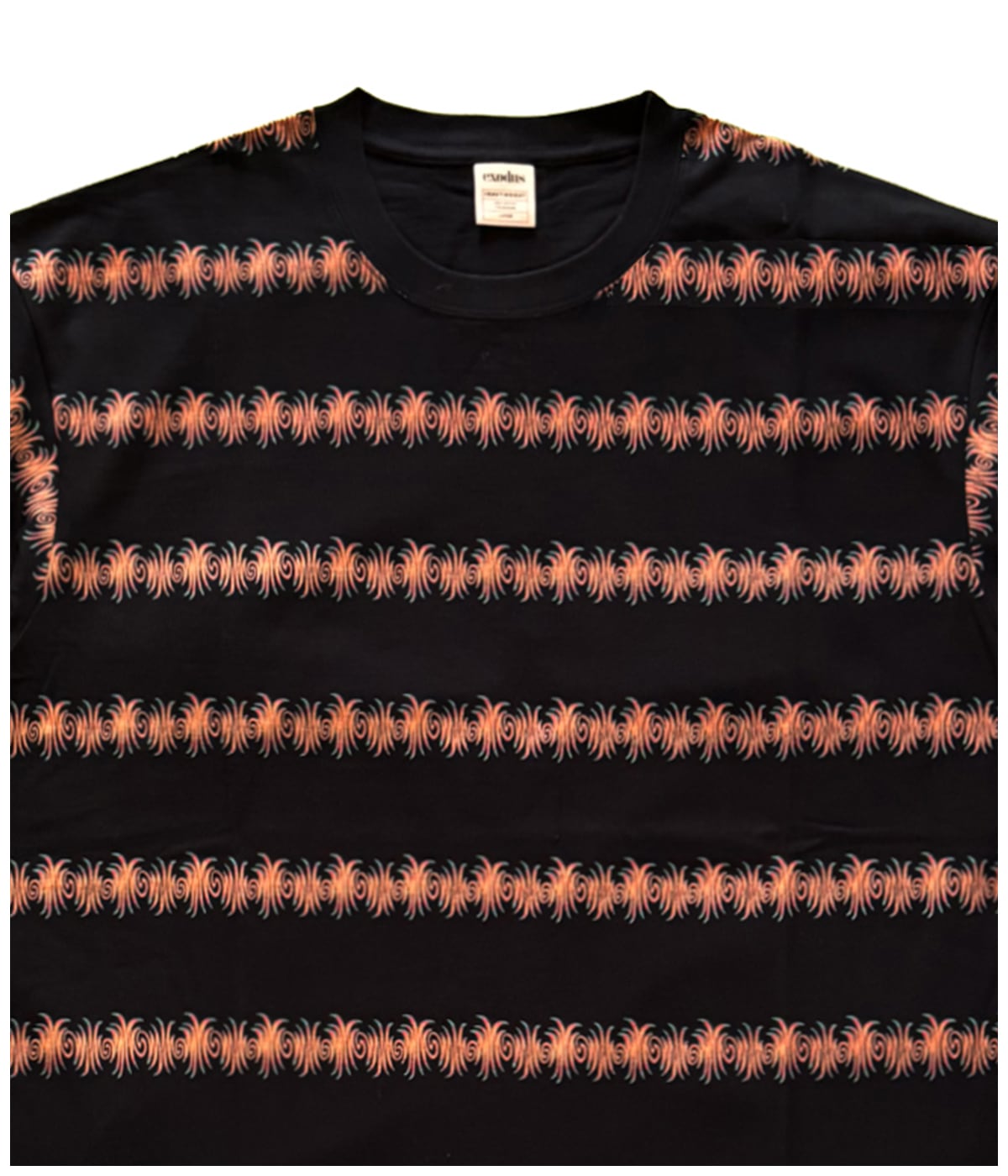 GLASS STRIPE S/S T SHIRT【BLACK】