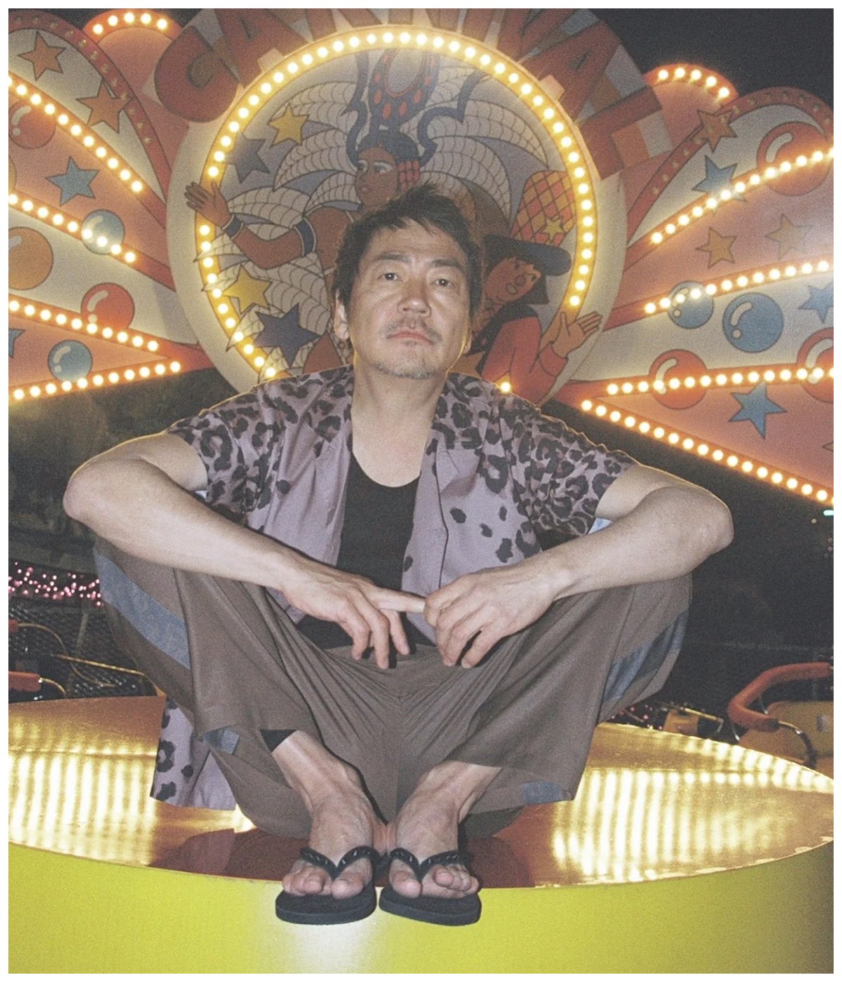 LEOPARD BOWLING SHIRT【BEIGE】