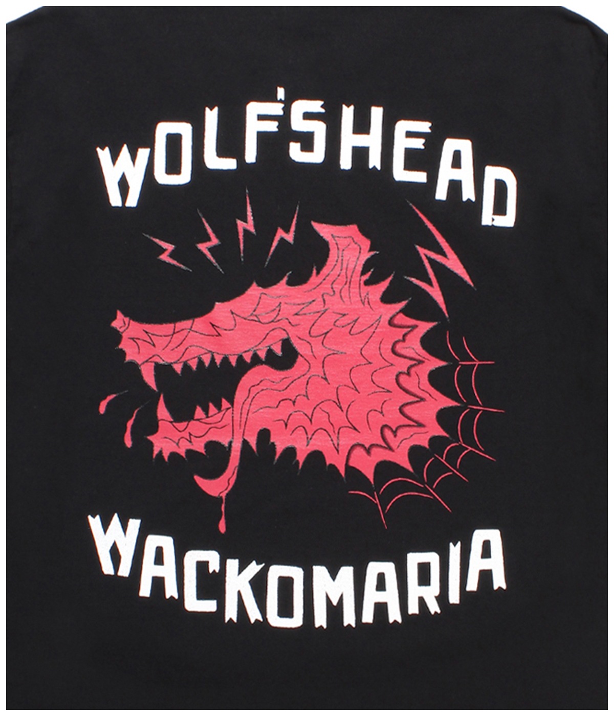 WOLF'S HEAD / WASHED HEAVY WEIGHT T-SHIRT【BLACK】｜WACKO MARIA