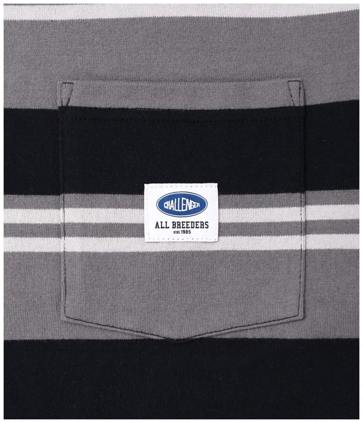 S/S BORDER TEE【GRAY-BLACK】｜CHALLENGER｜MELTING POT（正規