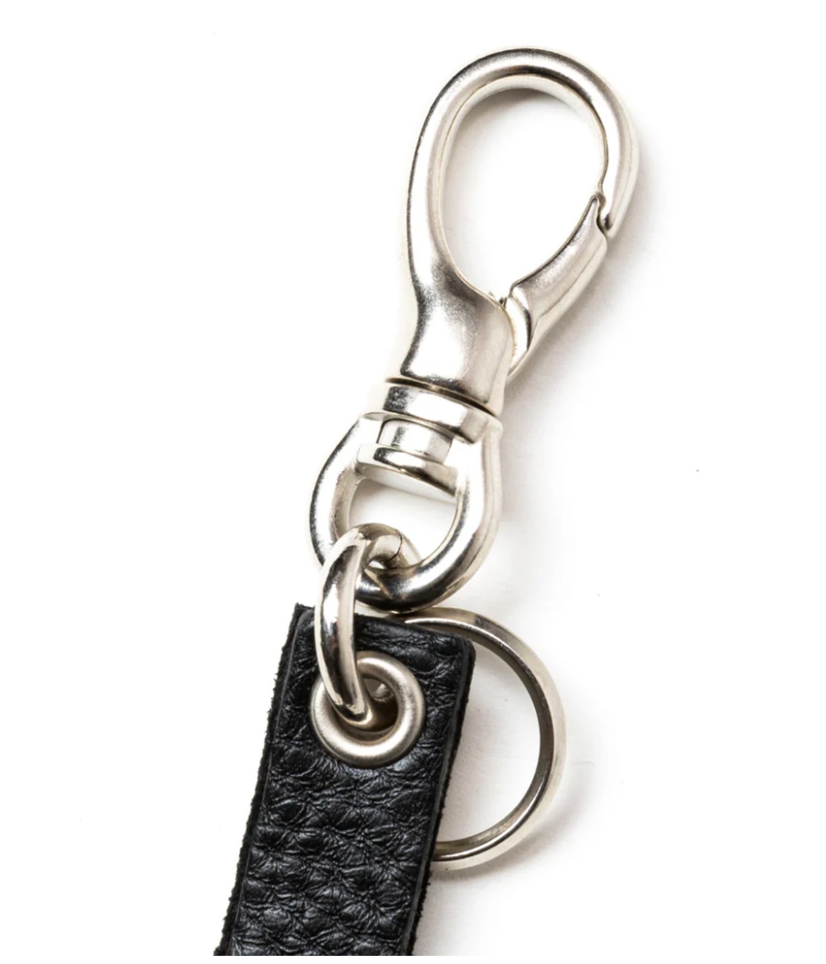 STUDS & KNITTING LEATHER  SHORT KEY RING -TYPE B-【2 Colors Available】