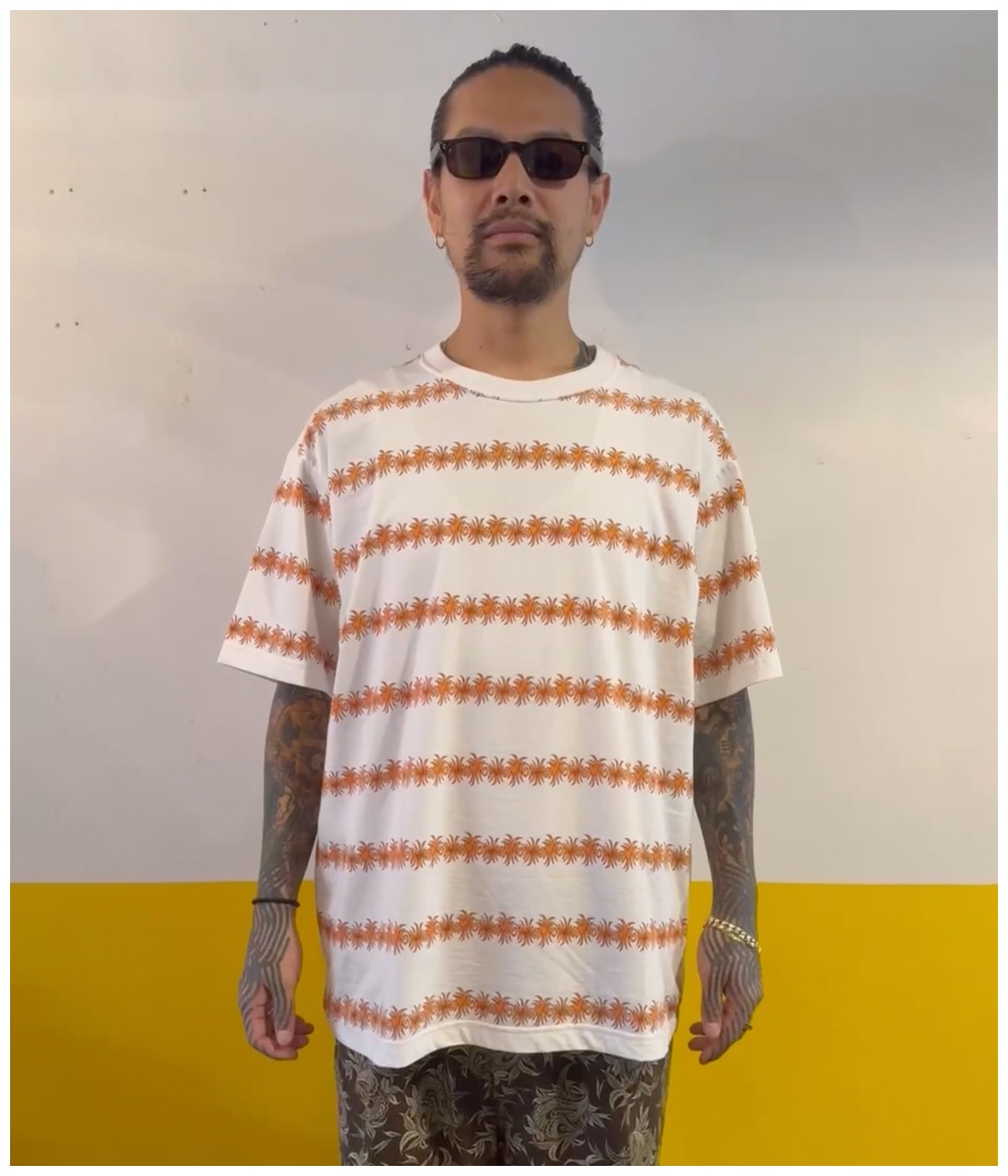 GLASS STRIPE S/S T SHIRT【WHITE】