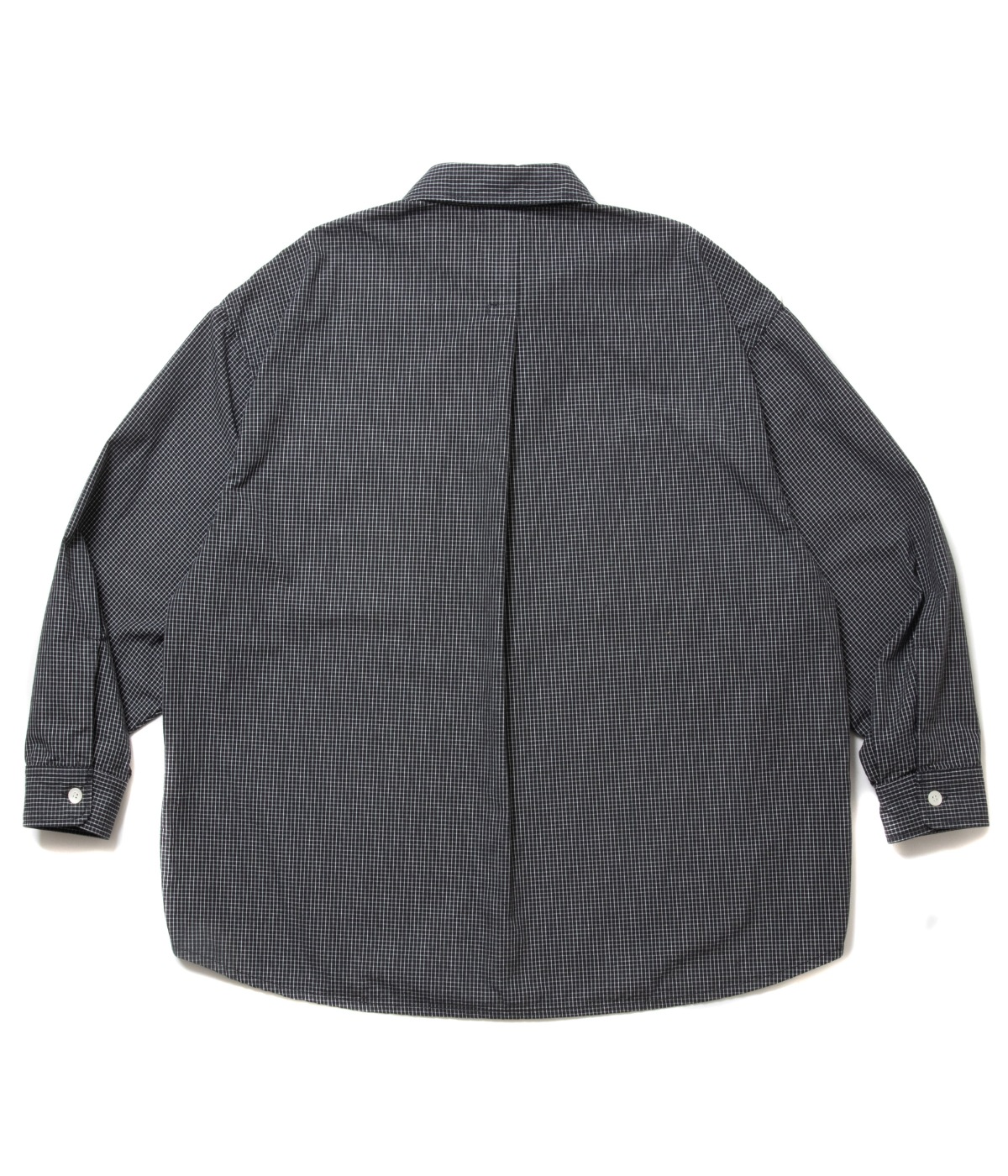 Garment Dyed Ripstop Check L/S Shirt【BLACK】