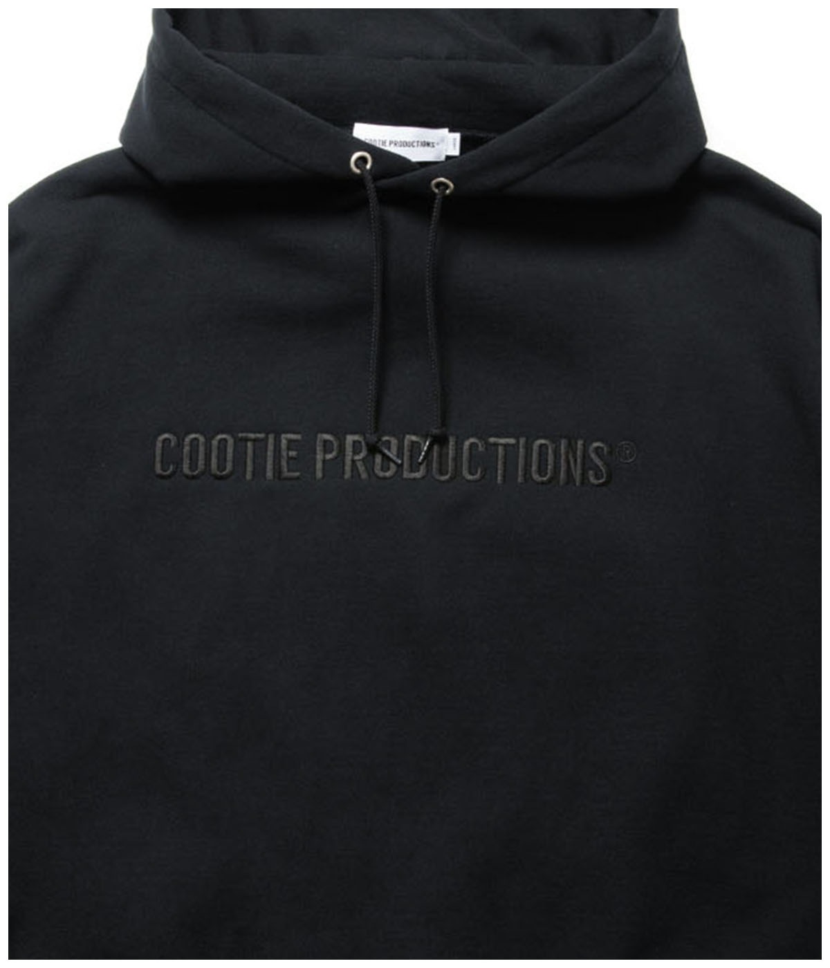 Open End Yarn Sweat Hoodie (Embroidery)【BLACK】