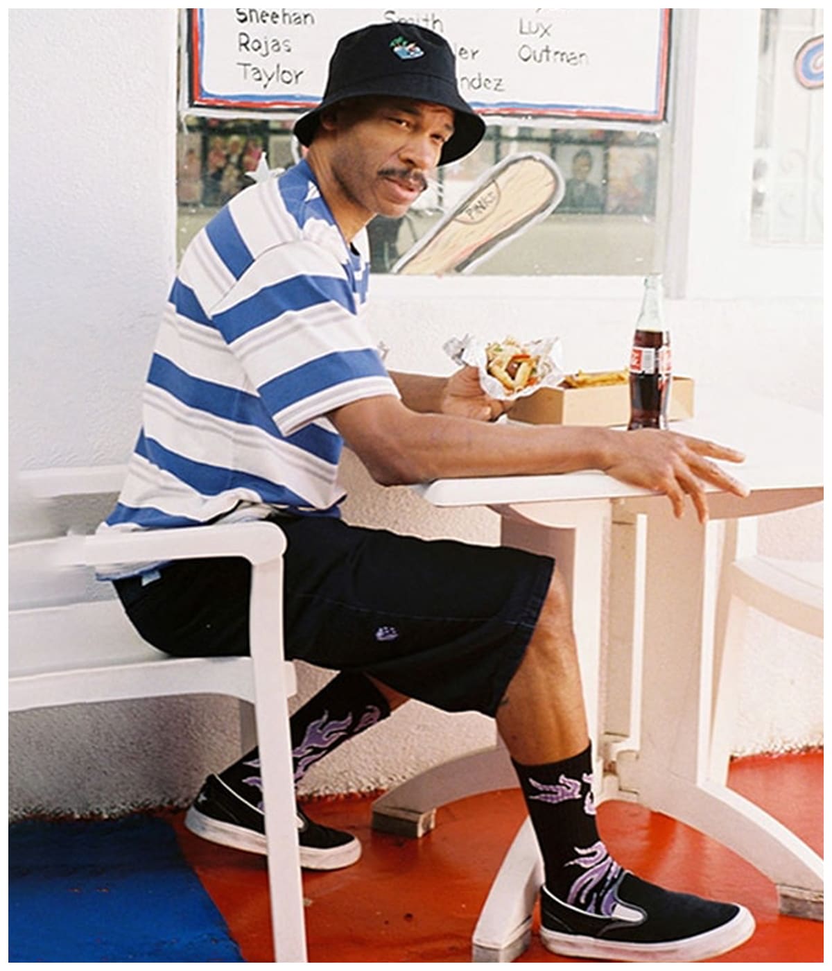 S/S BORDER TEE【BLUE-WHITE】｜CHALLENGER｜MELTING POT（正規