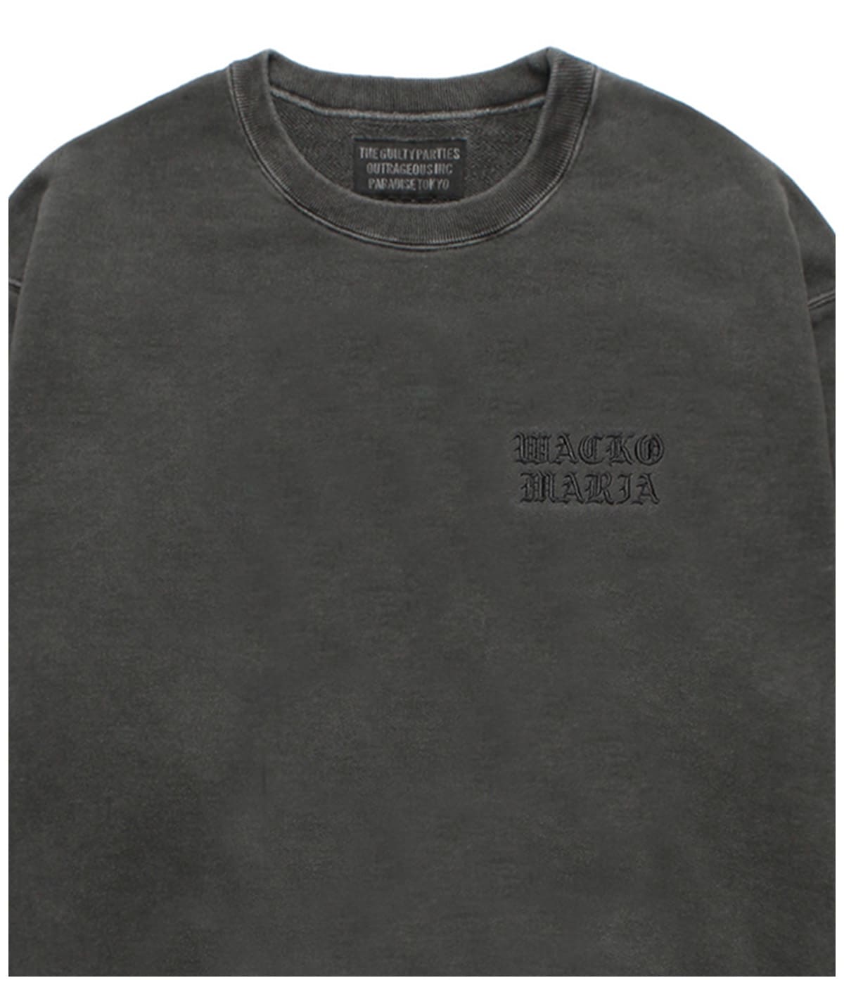 WASHED HEAVY WEIGHT SWEAT SHIRT【GRAY】｜WACKO MARIA｜MELTING POT