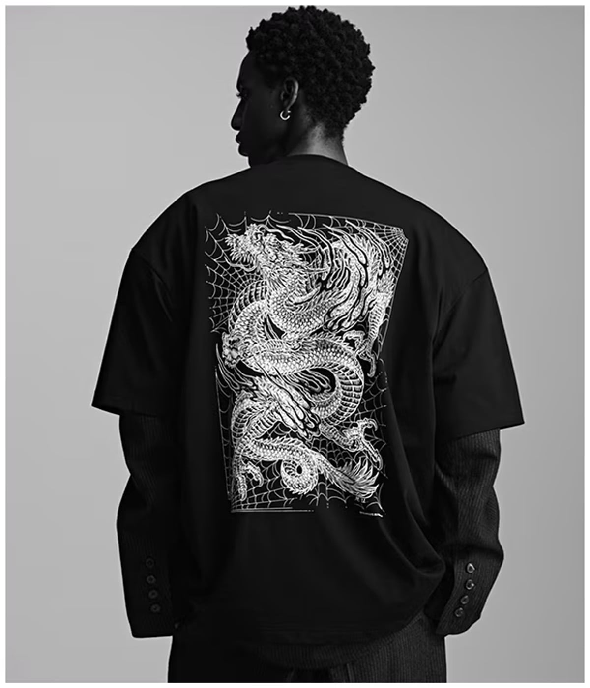 ASIC Oversized S/S Tee (Oriental Dragon)【PURE BLACK】
