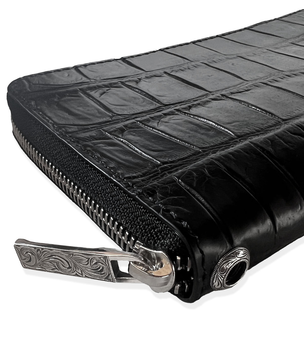 Round Zip Long Wallet (Crocodile)【BLACK】｜Antidote BUYERS CLUB