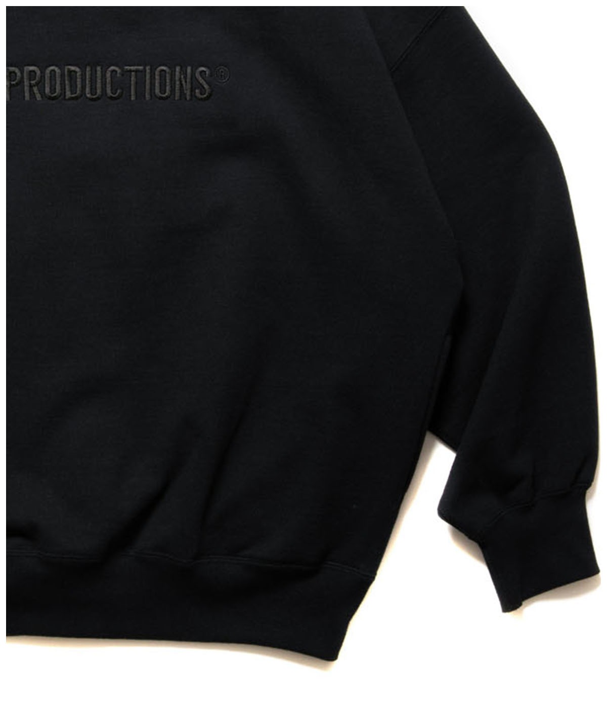 Open End Yarn Sweat Crew (Embroidery)【BLACK】｜COOTIE PRODUCTIONS