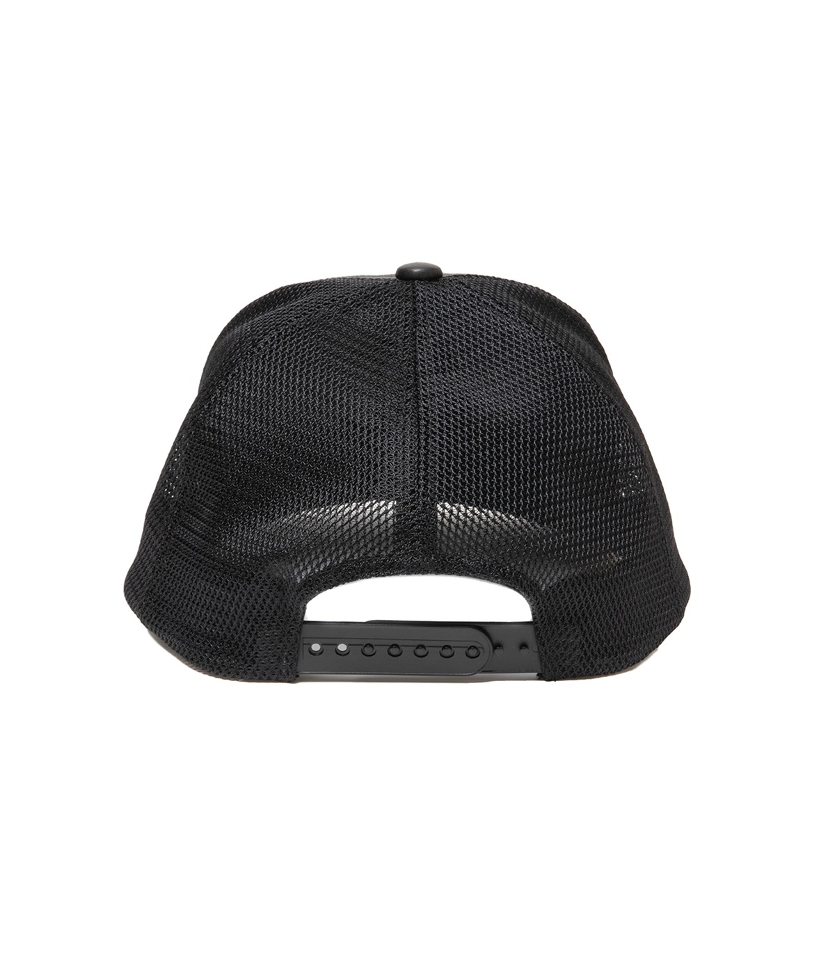 Faux Leather 5 Panel Mesh Cap【BLACK×BLACK】
