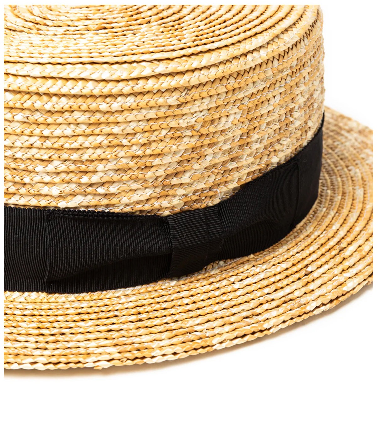 STRAW BOATER HAT【BEIGE】