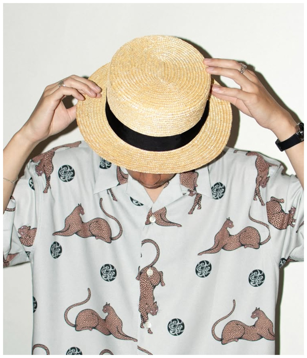 STRAW BOATER HAT【BEIGE】