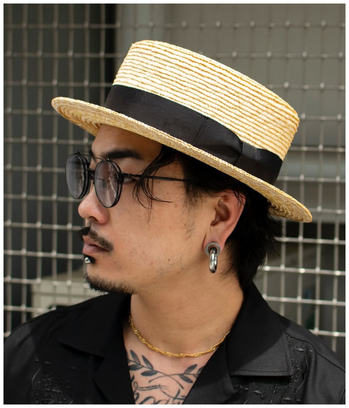 STRAW BOATER HAT【BEIGE】
