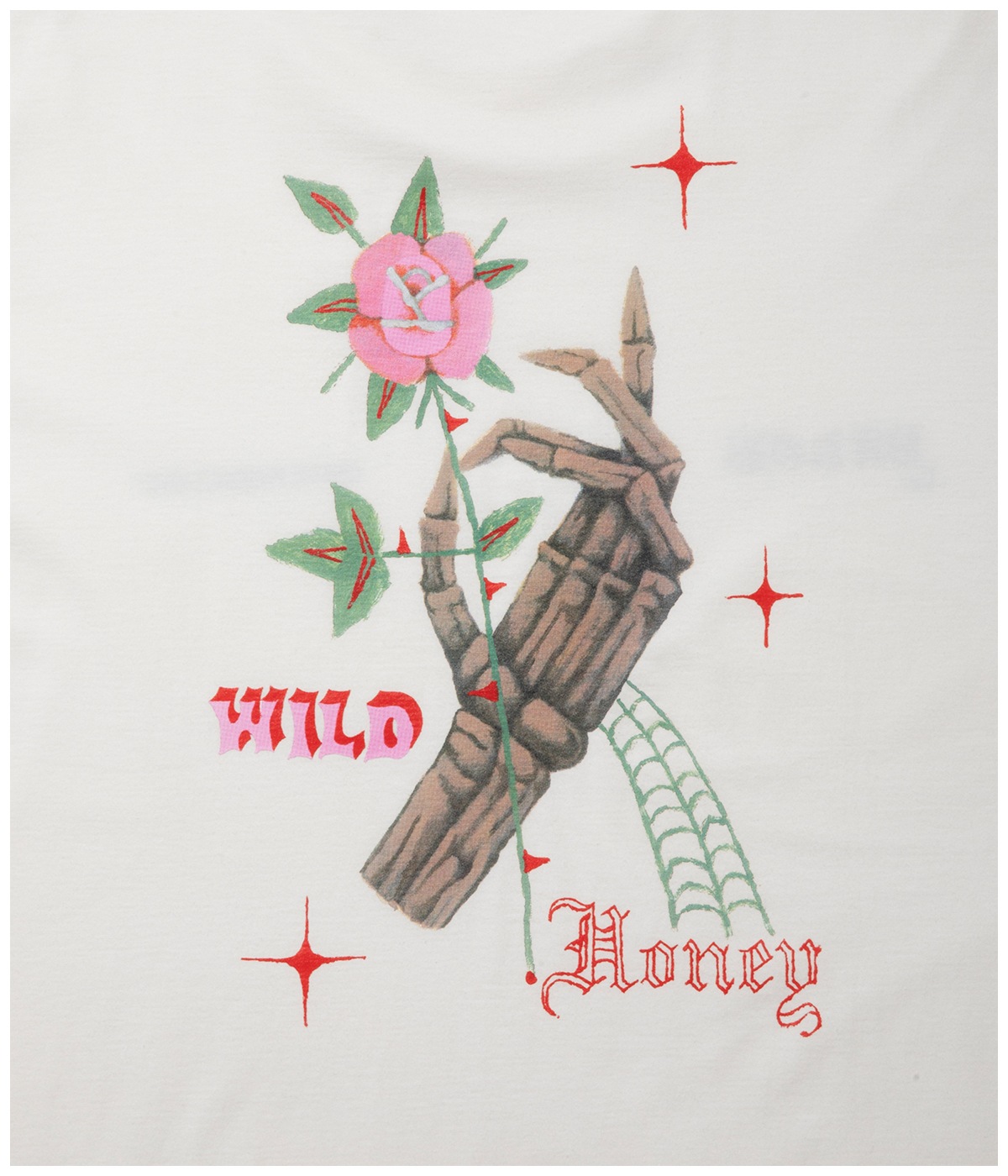 Print S/S Tee (Wild Honey)【WHITE】