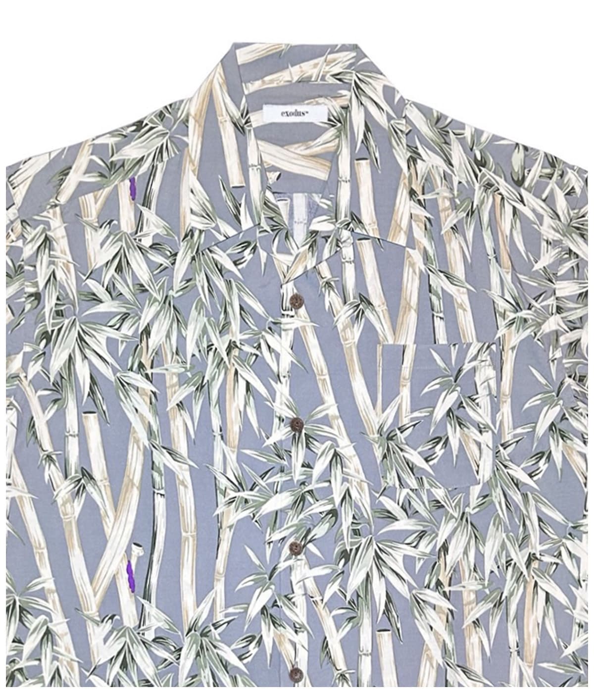 BIG BAMBOO HAWAIIAN SHIRT【GRAY】