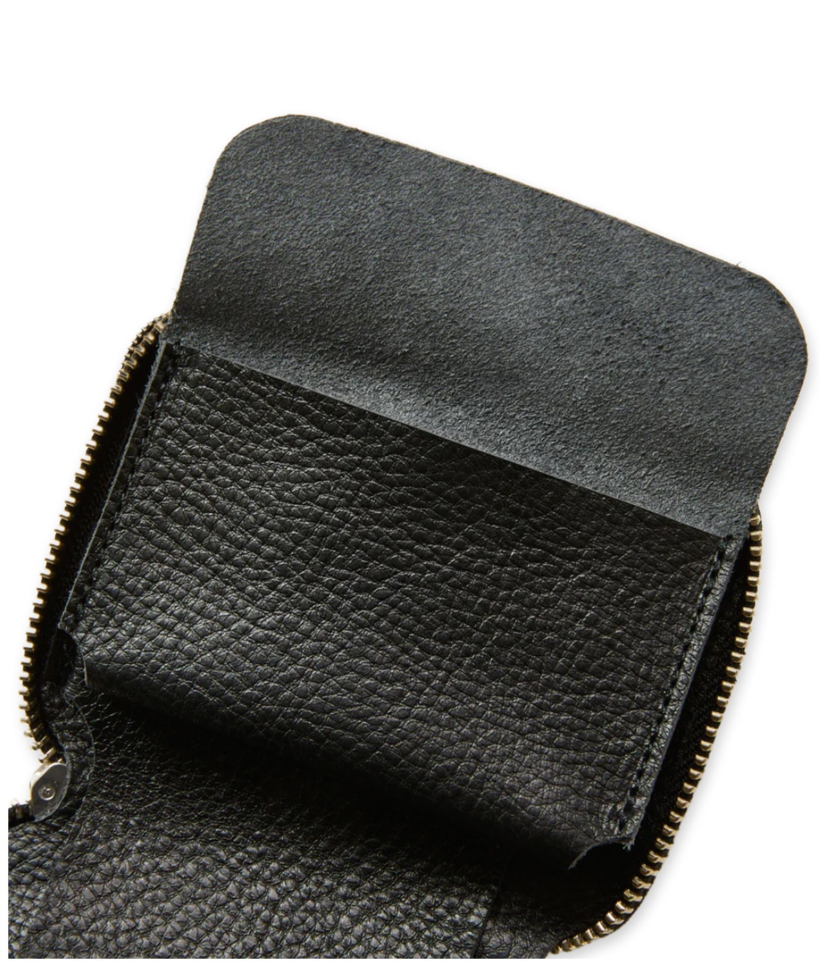 PLANE LEATHER ZIP MULTI WALLET -STUDS CHARM-【BLACK】｜CALEE